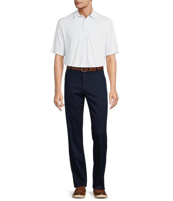 Roundtree & Yorke Performance The Fairway Short Sleeve Geometric Print Polo Shirt Product Image