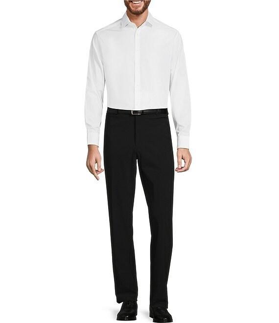 Hart Schaffner Marx New York Fit Flat Front Solid Dress Pants Product Image