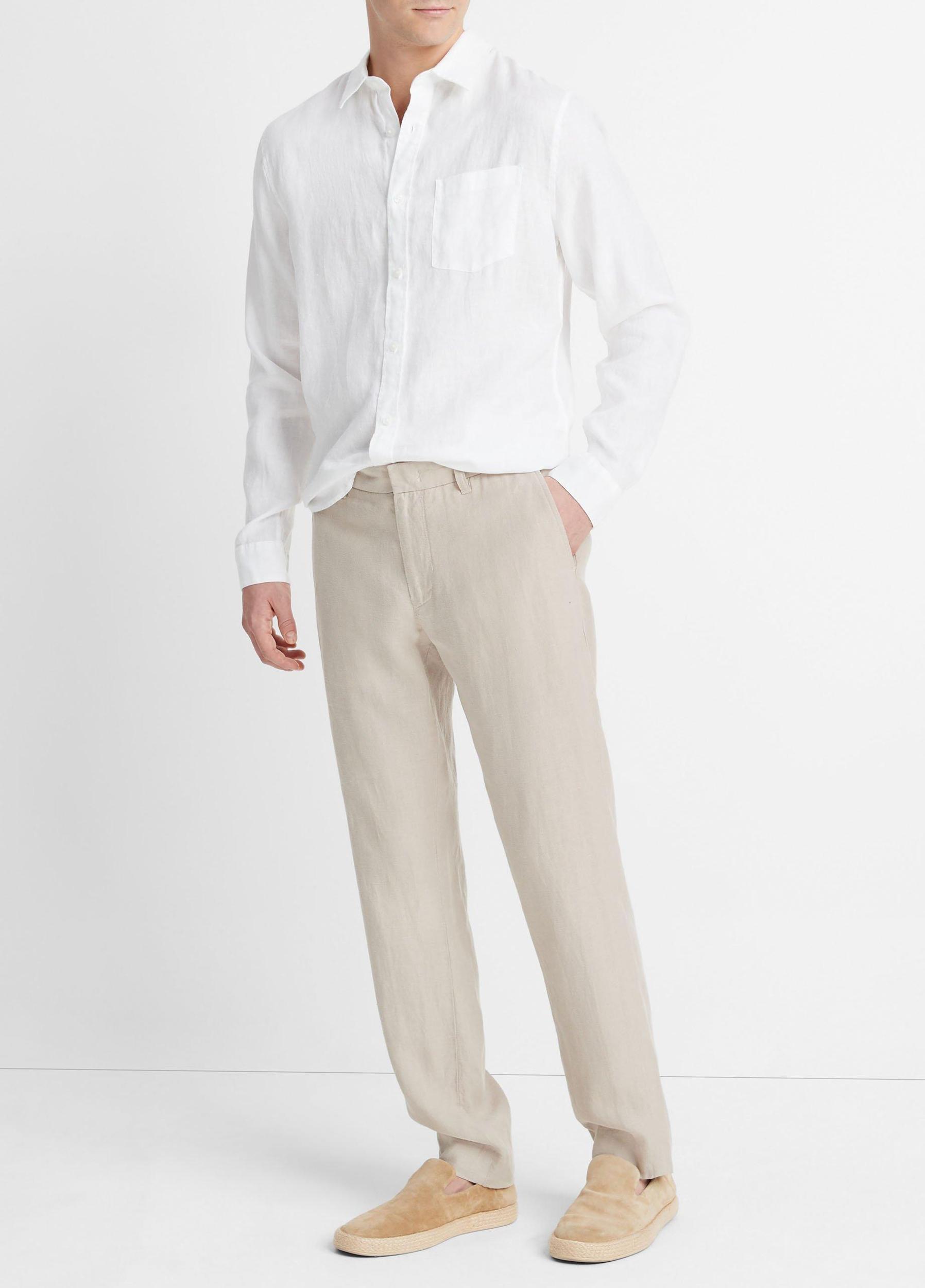 Mens Relaxed Hemp Griffith Pant, Pumice Rock, Size 36 Vince Product Image