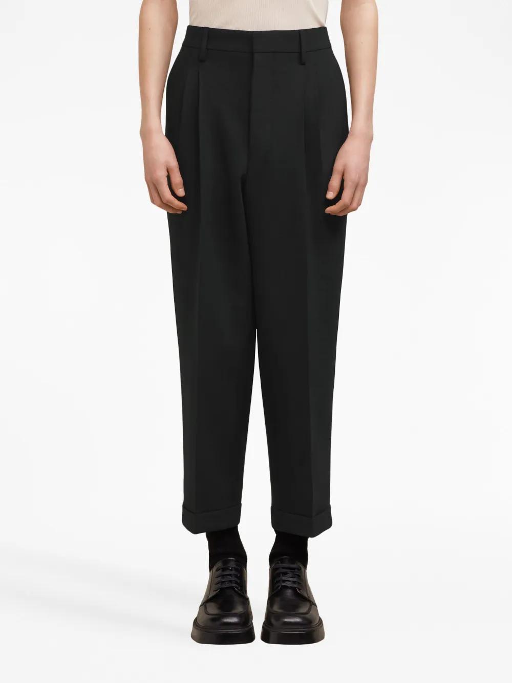 box-pleated cropped trousers Product Image