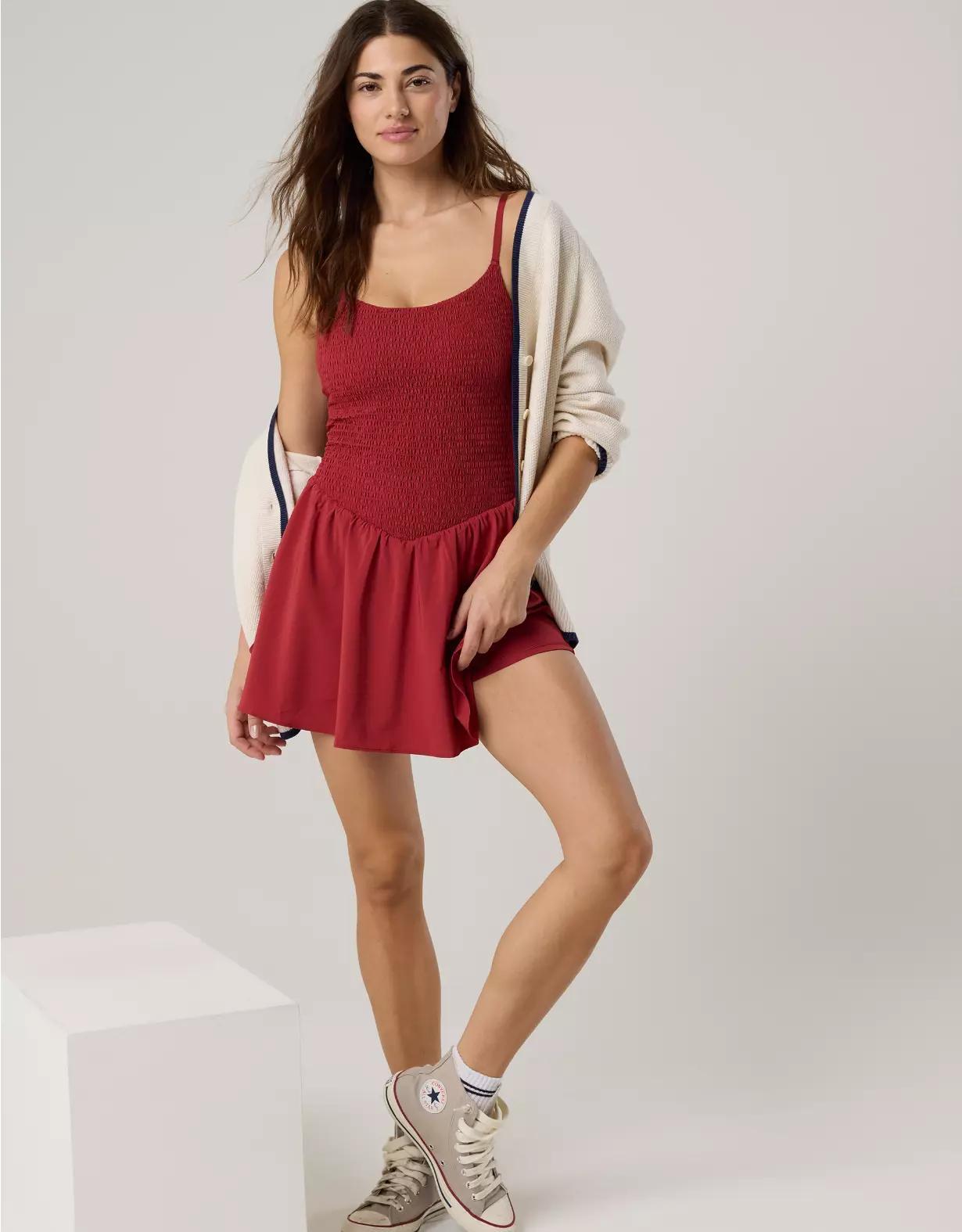 OFFLINE By Aerie Real Me Smocked Flowy Dress Product Image