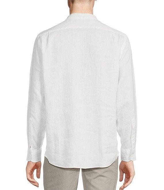 Cremieux Blue Label Key West Collection Palm Tree Print Long Sleeve Woven Linen Shirt Product Image