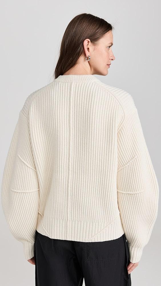 Helmut Lang Woolen Apex Full Zip Cardigan | Shopbop Product Image