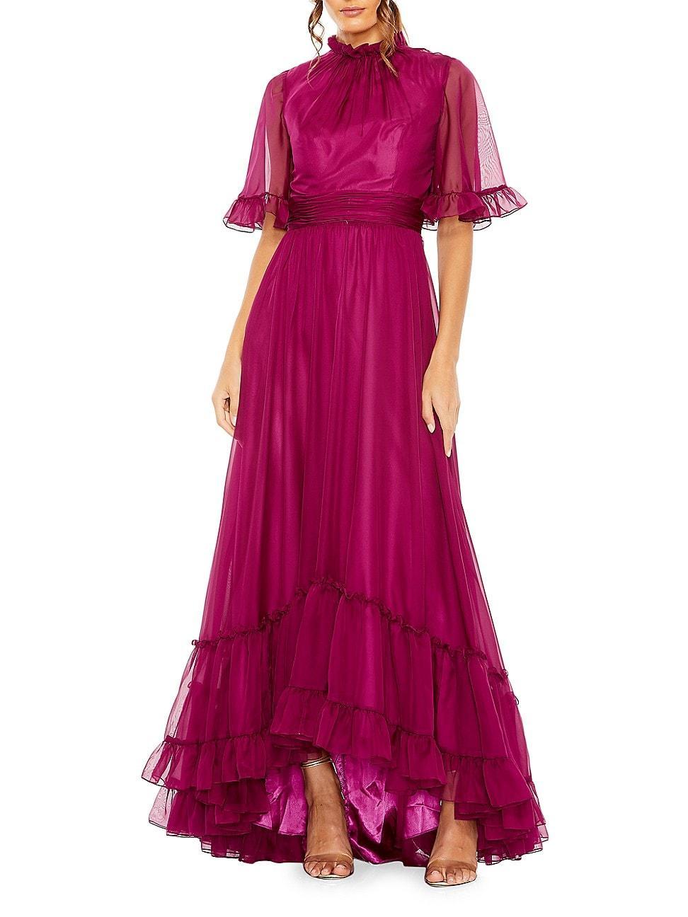 Womens Evening Chiffon High-Low Gown Product Image