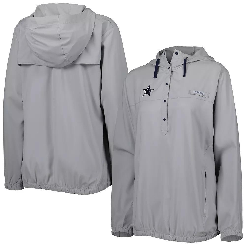 Women's Columbia Gray Dallas Cowboys Tamiami Omni-Shade Pullover Hoodie, Size: Medium, Grey Product Image