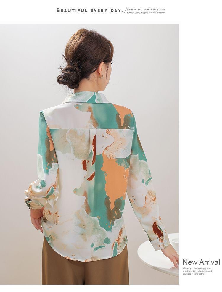 Long-Sleeve Patterned Shirt Product Image