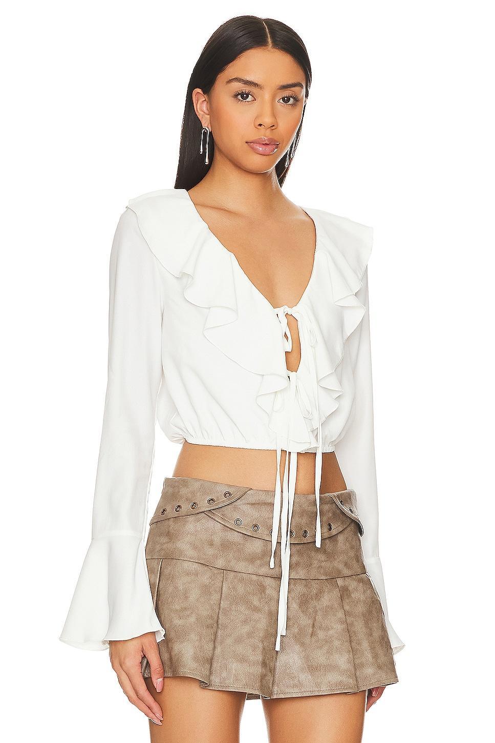 Denise Ruffle Tie Top MORE TO COME Product Image