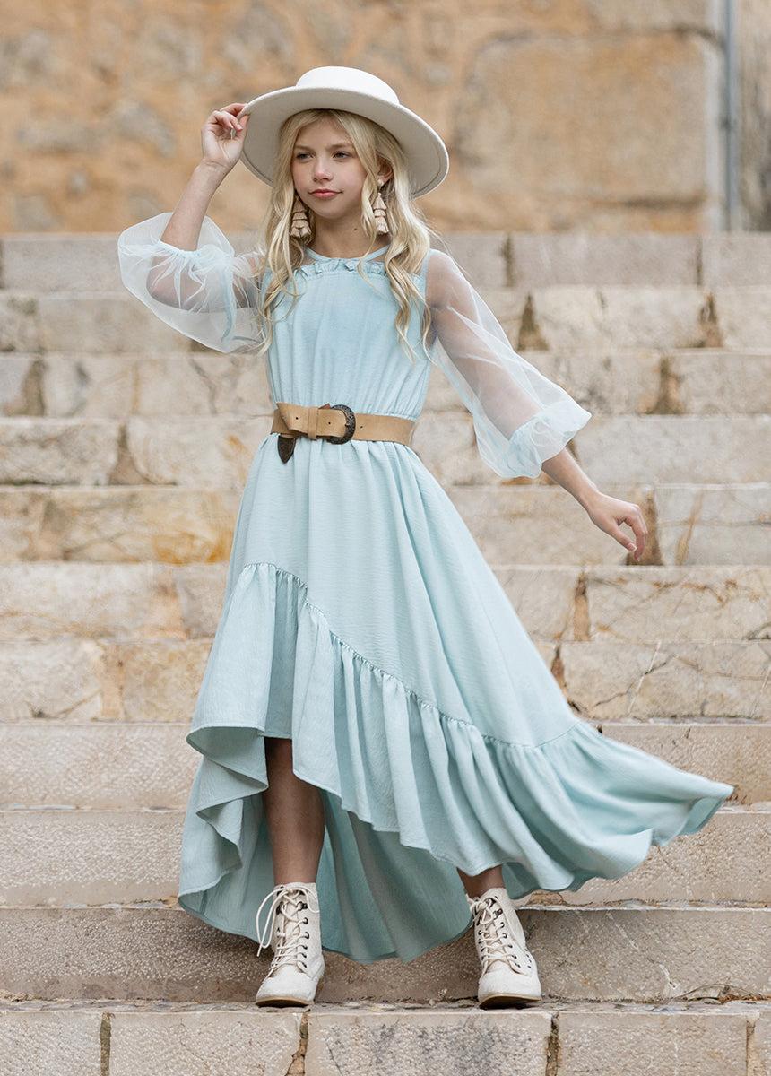 Jespyr Dress in Barely Blue Girls Product Image