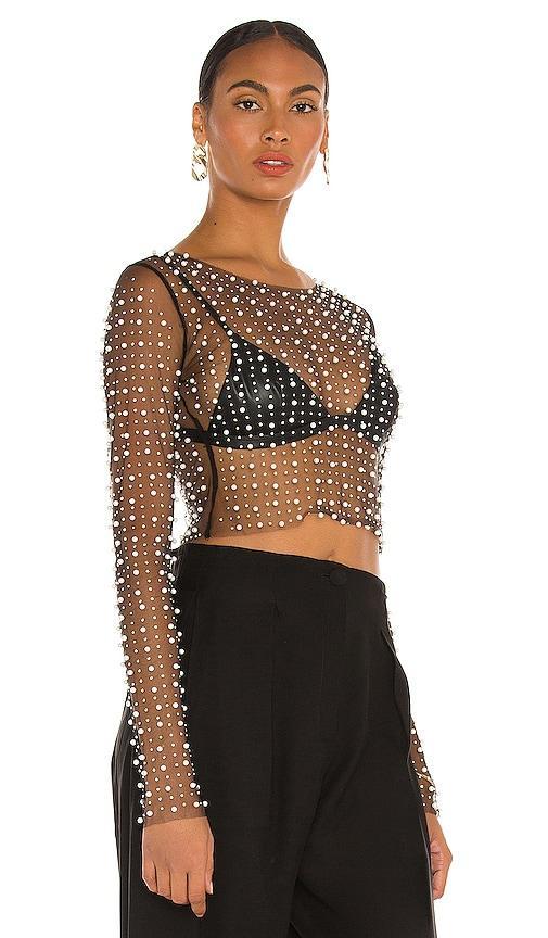 Look and Glisten Pearl Mesh Top Beach Bunny Product Image