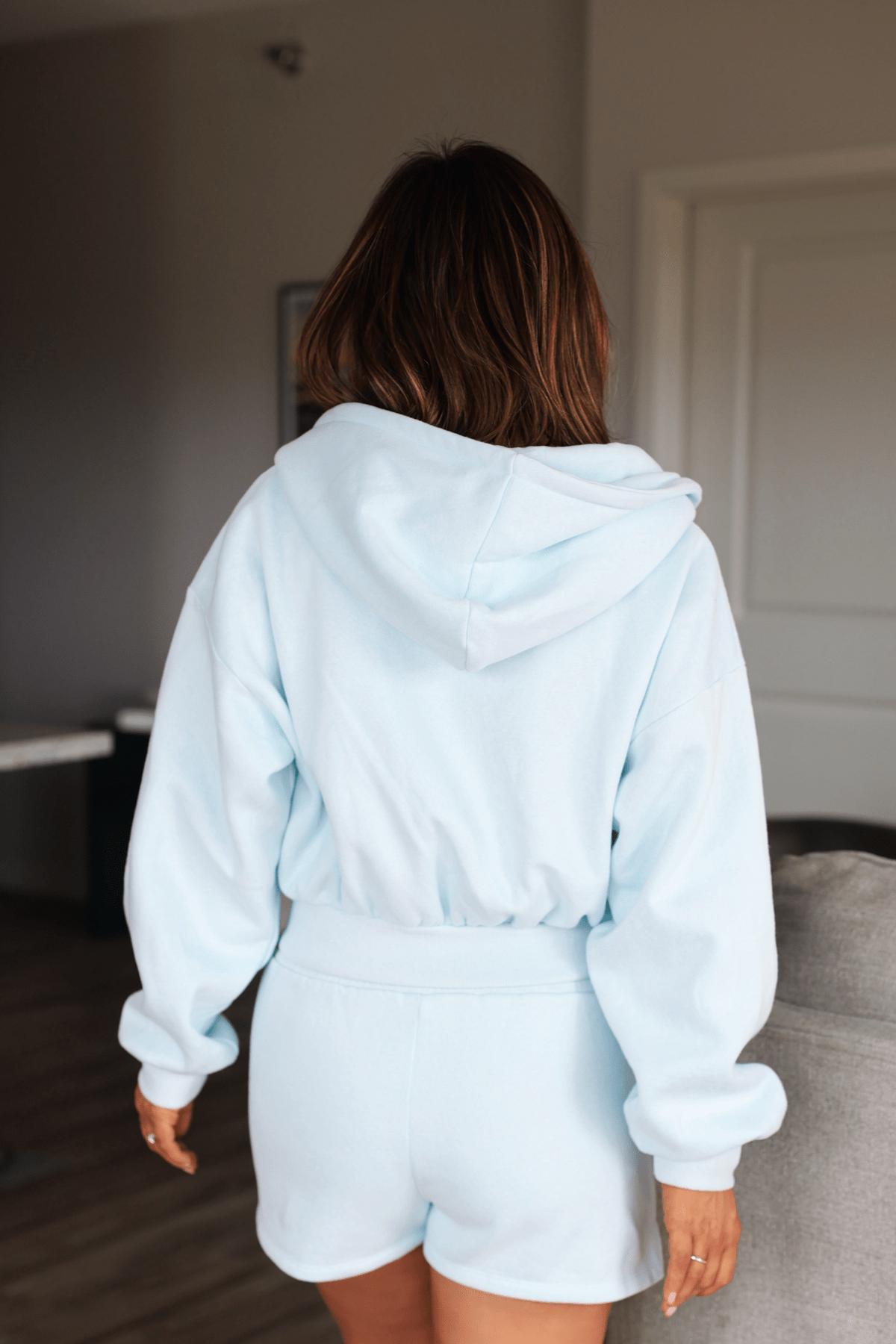 Cozy Blue Fleece Shorts - FINAL SALE Product Image