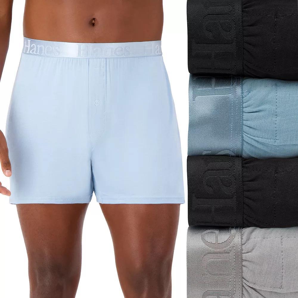 Hanes Originals Ultimate 3+1 Bonus Pack Mens SuperSoft Knit Boxers Product Image