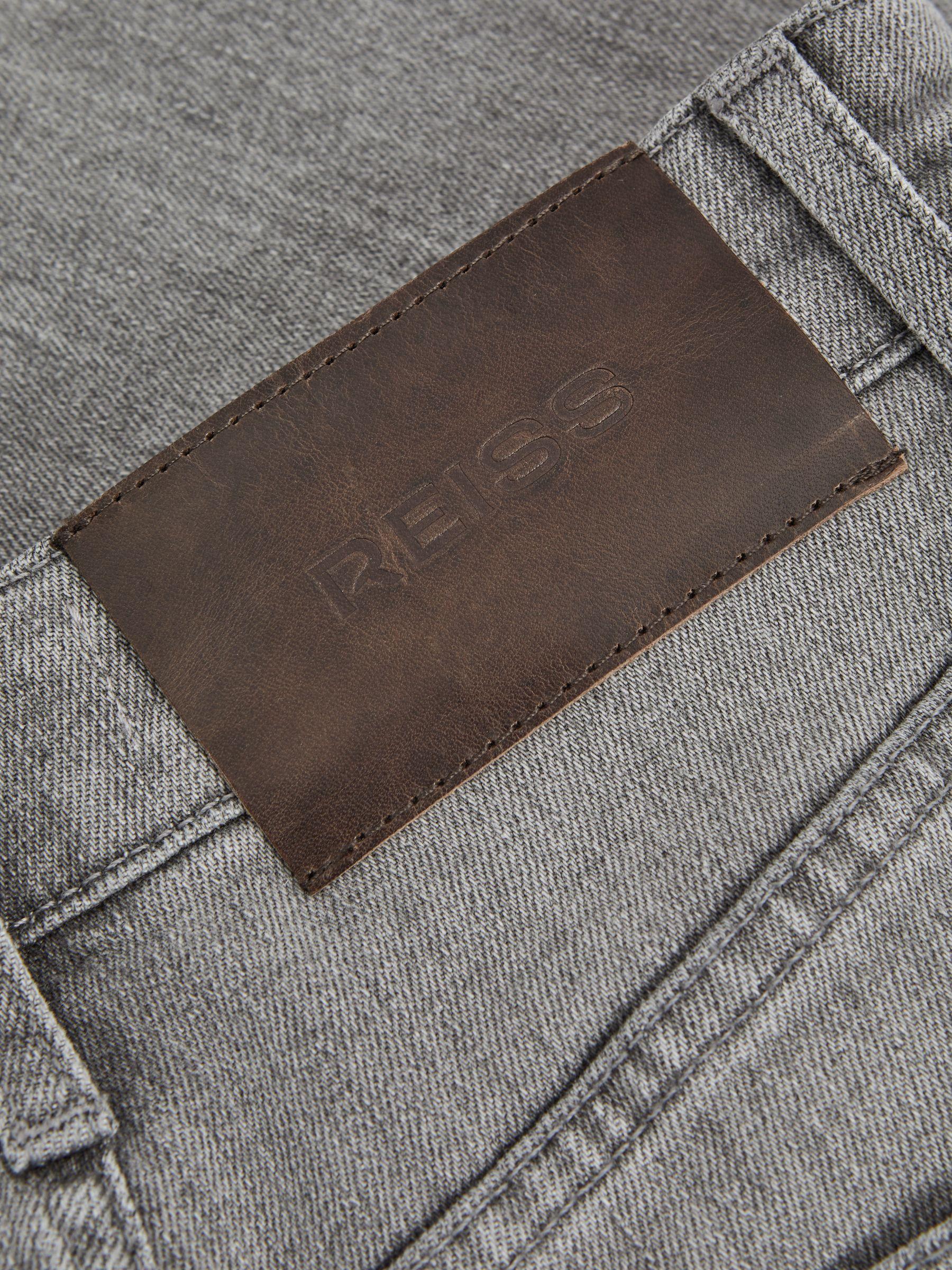 Wide Leg Jeans in Washed Grey Product Image