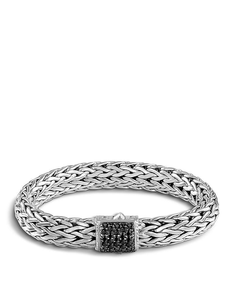 JOHN HARDY Classic Chain Sterling Silver Lava Large Bracelet With Black Sapphire In Silver Black Product Image