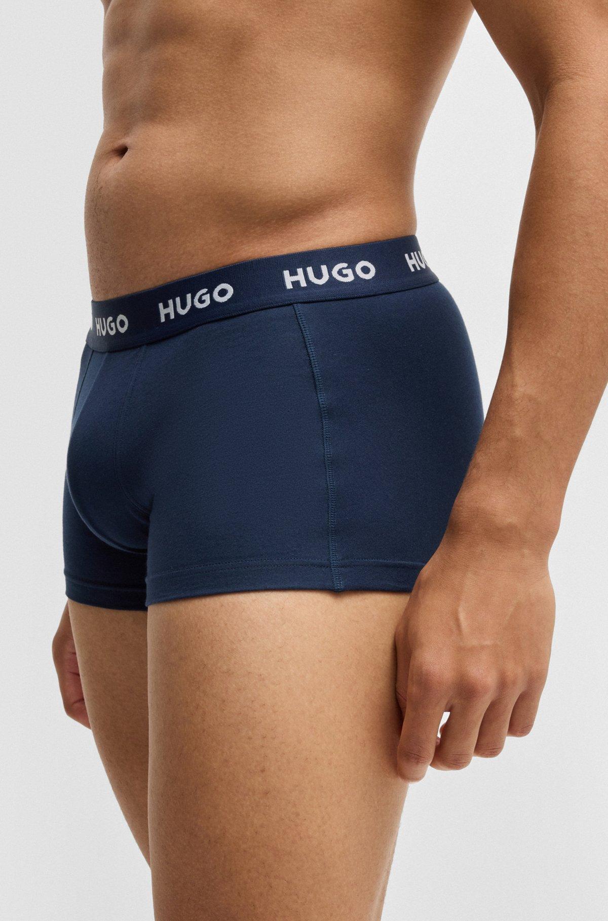 Three-pack of stretch-cotton trunks with logo waistbands Product Image