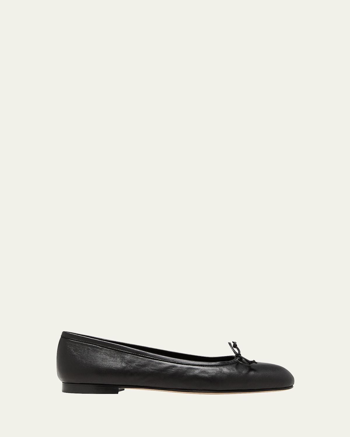 Marcie Leather Ballerina Flats Product Image