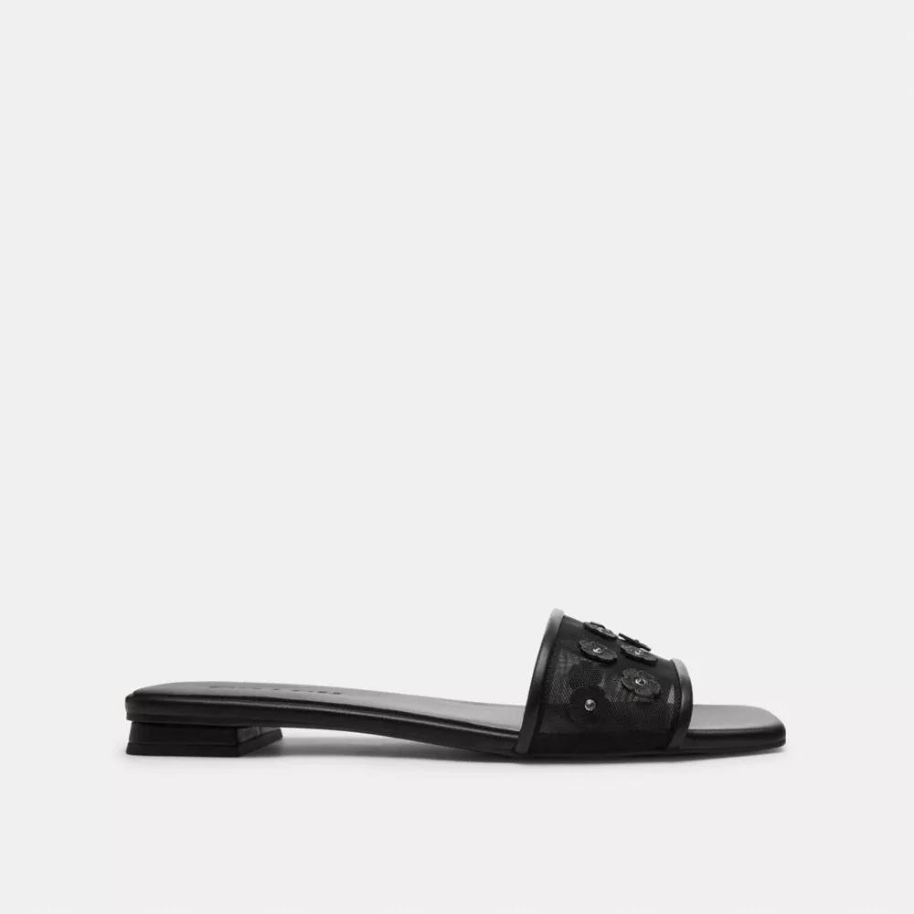 Flat Sandal With Tea Rose Product Image