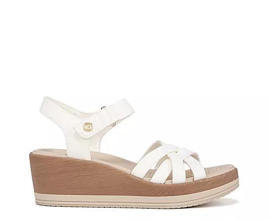 Bzees Rhythm Wedge Strappy Sandals Fabric) Women's Sandals Product Image