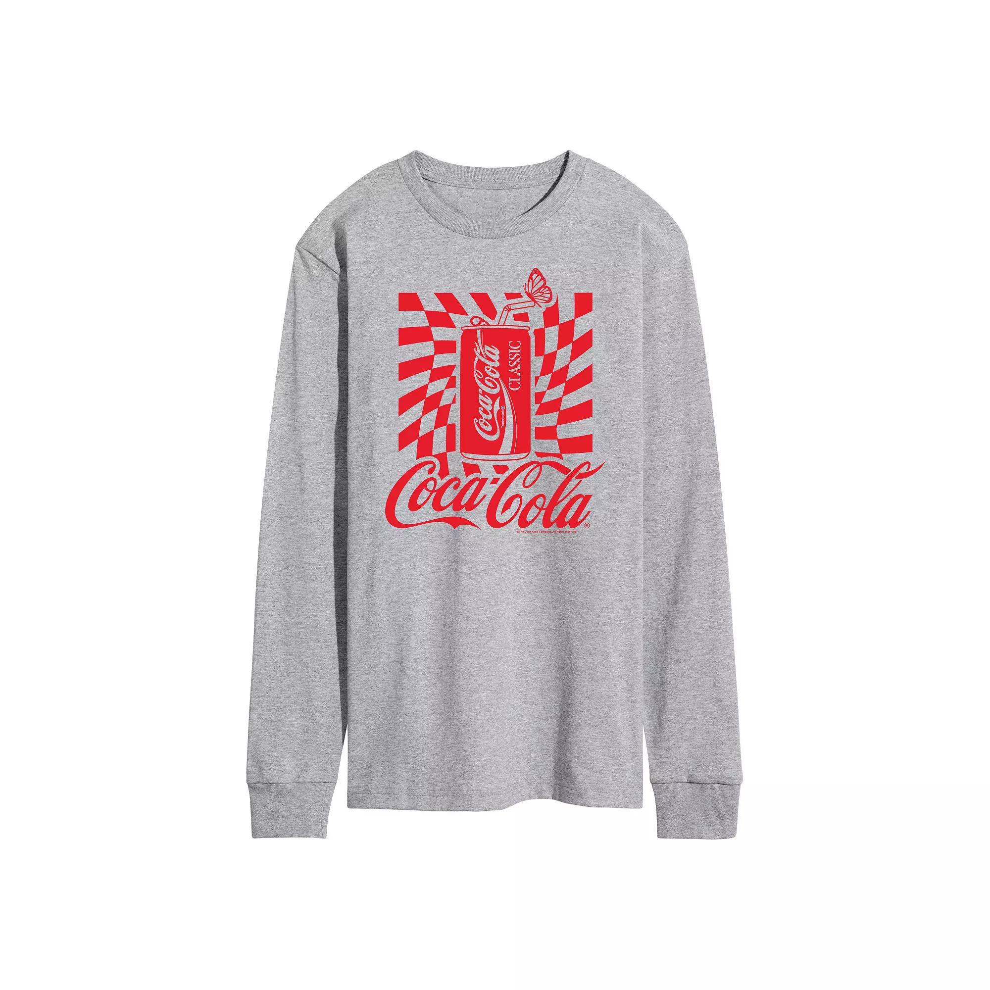 Men's Coca-Cola Can Long Sleeve Graphic Tee, Size: XXL, Gray Product Image