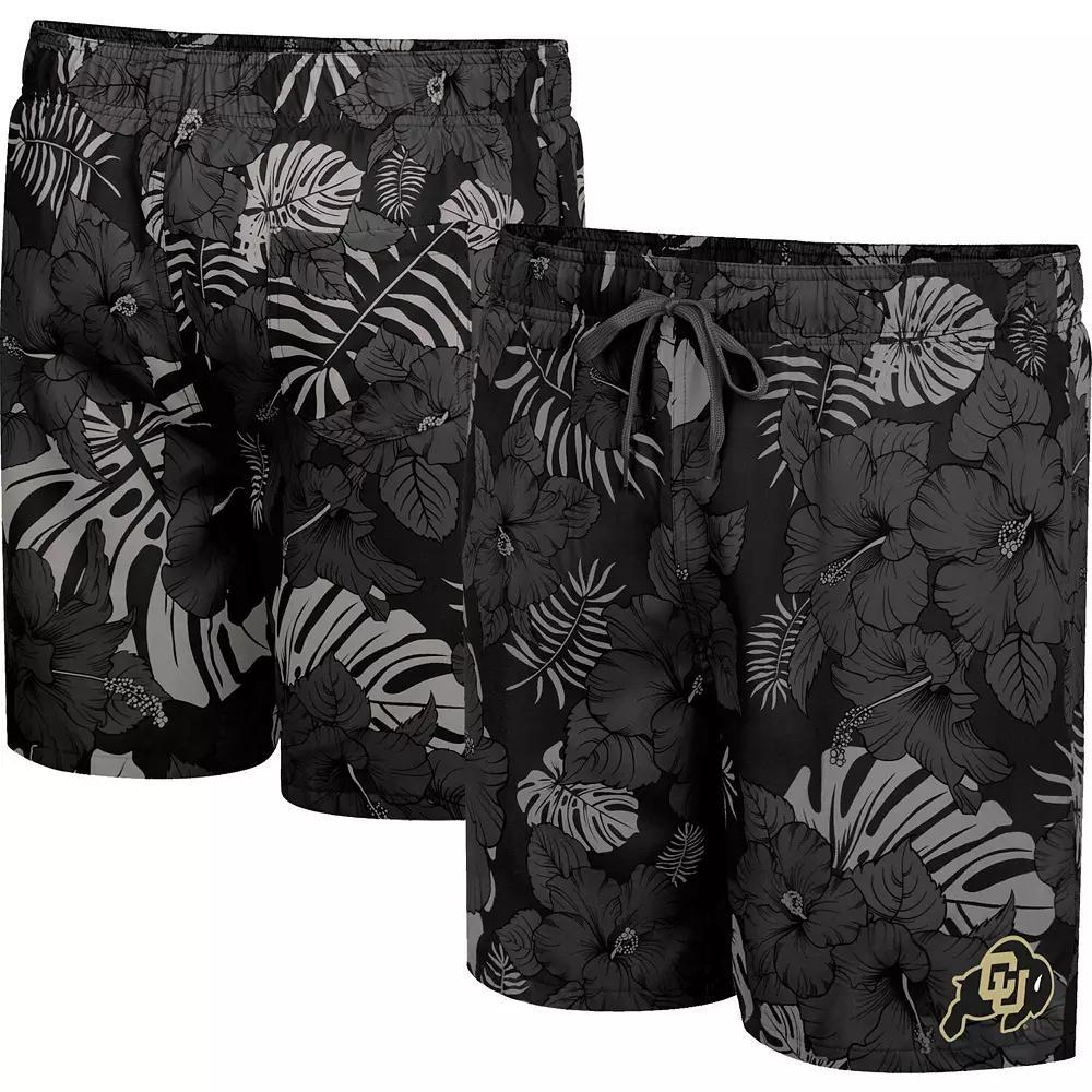 Men's Colosseum Black Colorado Buffaloes The Dude Swim Shorts, Size: 2XL Product Image
