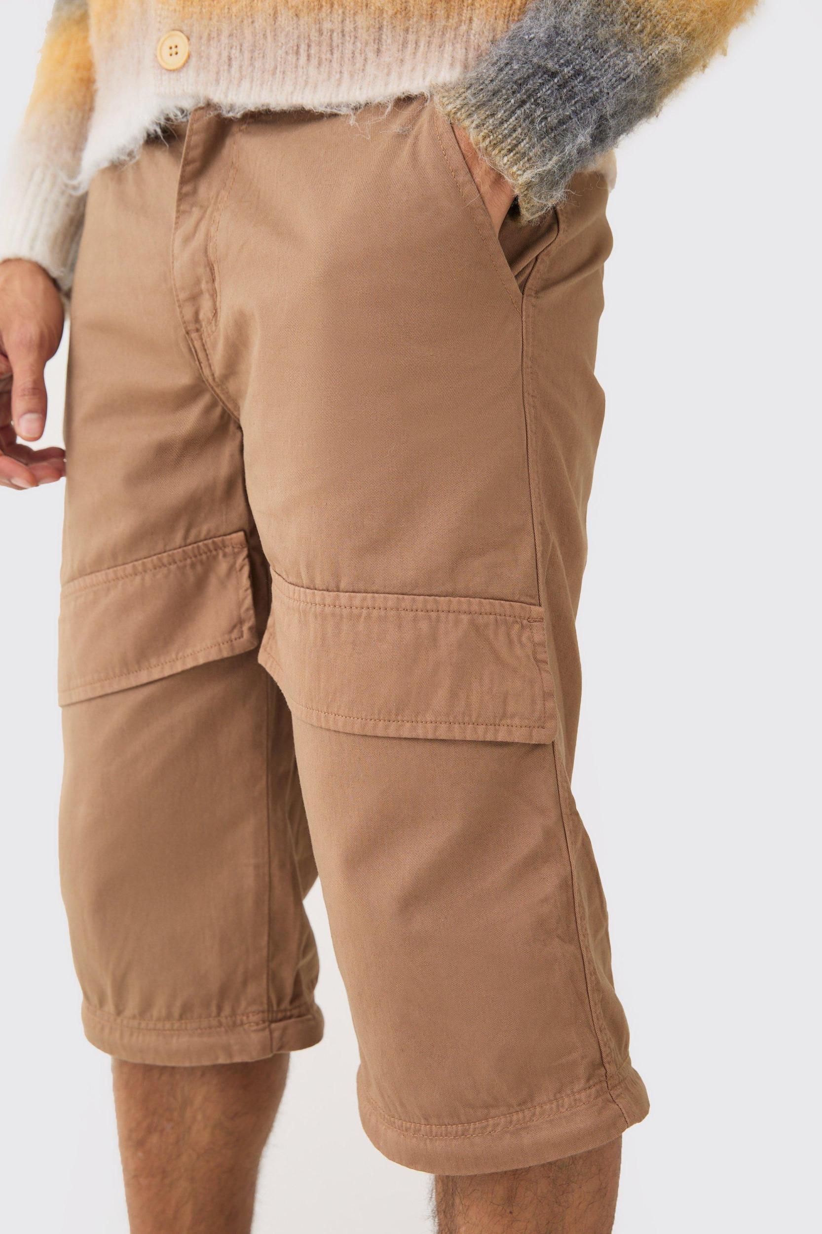 Fixed Waist Zip Off Baggy Pants | boohooMAN USA Product Image