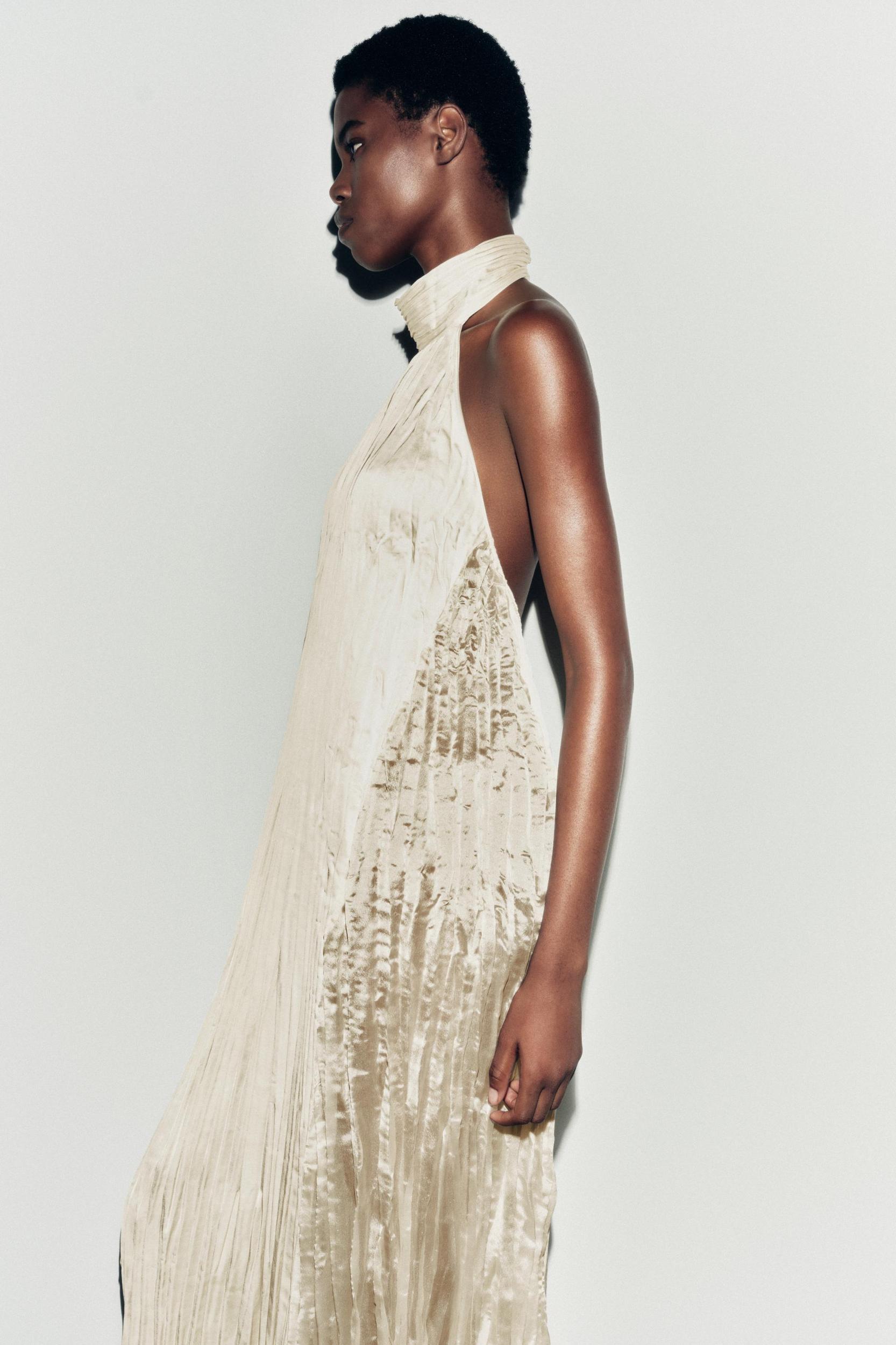 LONG PLEATED DRESS Product Image