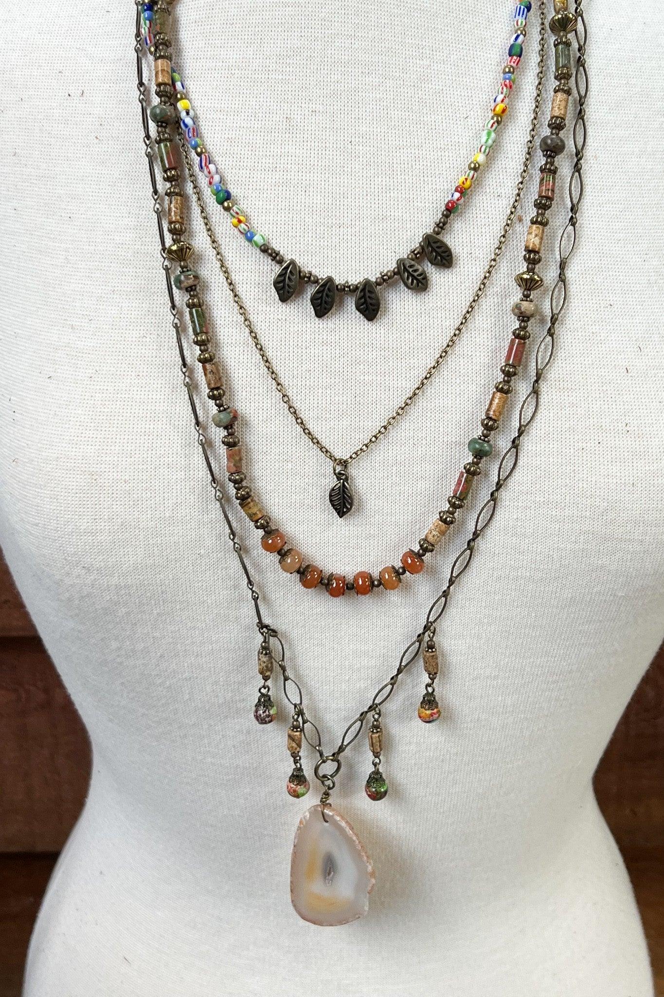 Multi Color Beaded Necklace Product Image