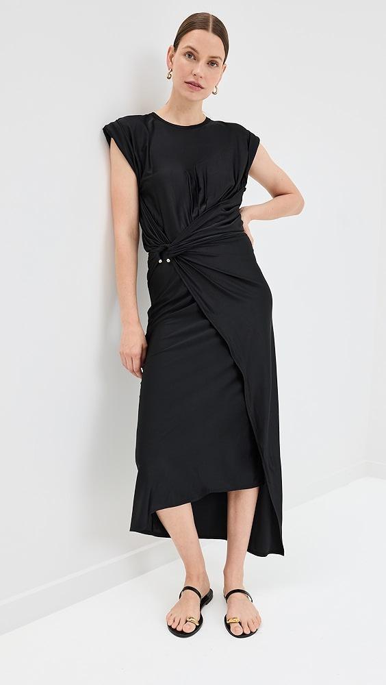 rabanne Draped Dress with Signature Piercing | Shopbop Product Image