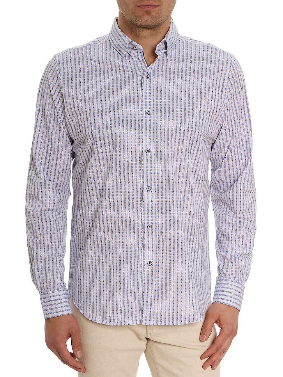 Mens Motion Balix Striped Cotton-Blend Shirt Product Image