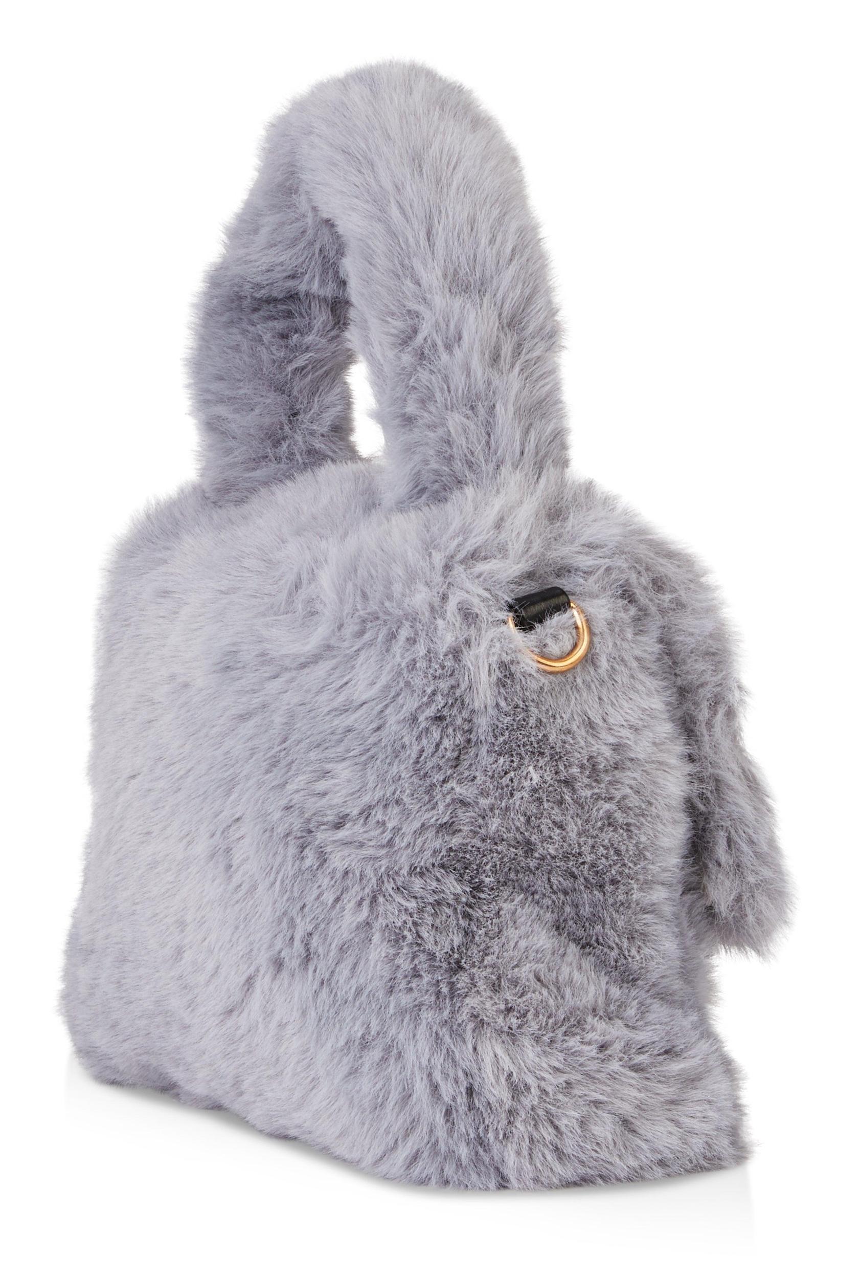Faux Fur Convertible Handbag Female Product Image
