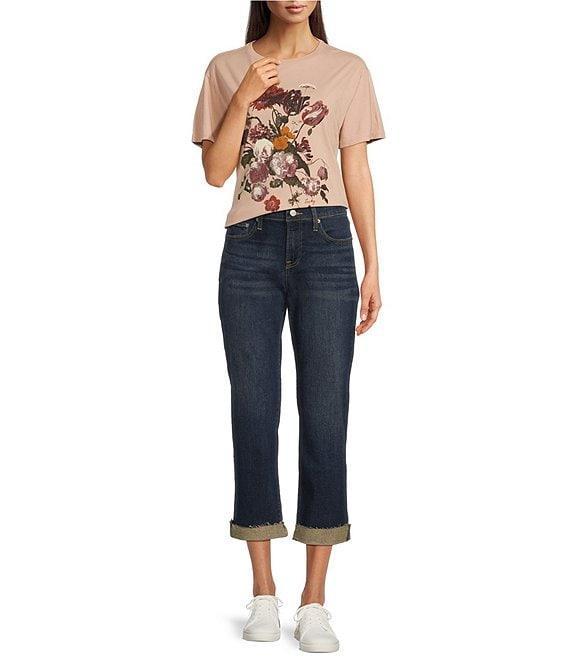 Lucky Brand Sweet Crop Stretch Denim Mid-Rise Straight Leg Jeans Product Image