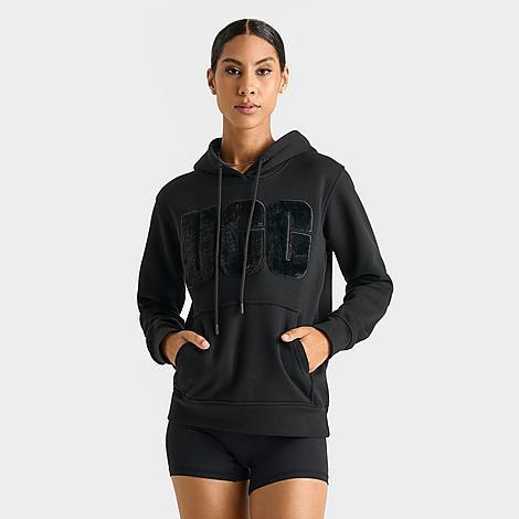 Womens Fuzzy Logo Hoodie Product Image