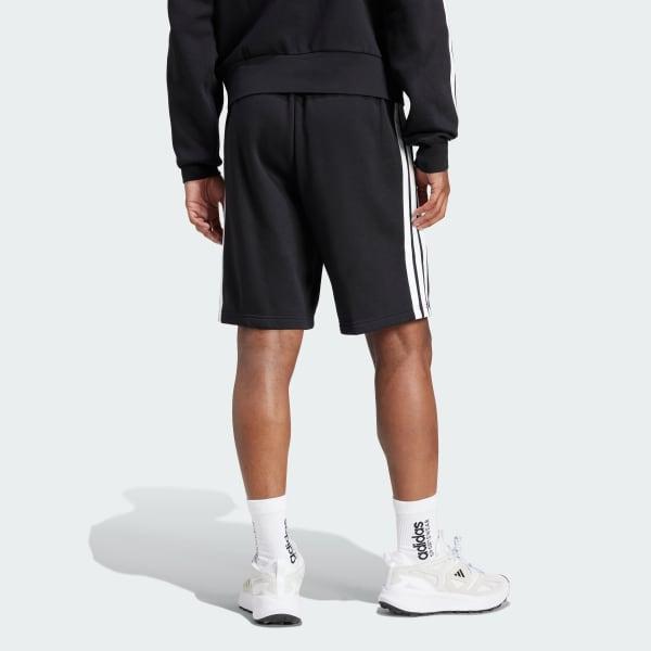 Men's adidas Essentials 3-Stripes Fleece Sportswear Shorts, Size: Medium, Black Product Image