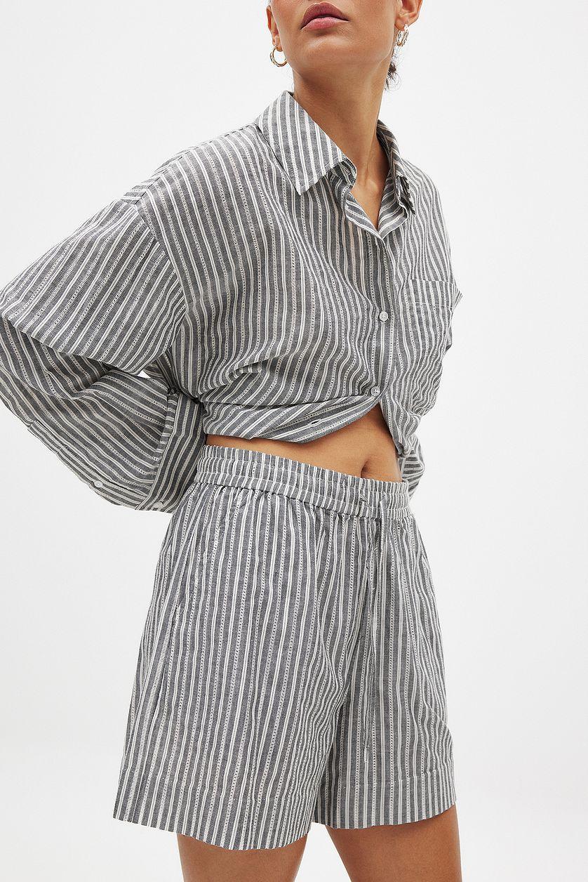Crochet Insert Mid Waist Shorts Product Image