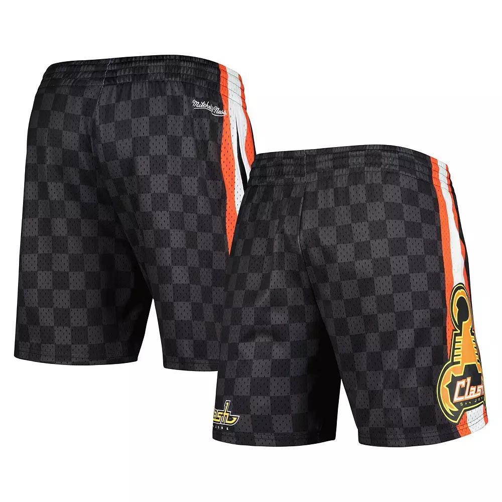 Men's Mitchell & Ness Black San Jose Earthquakes City Mesh Shorts, Size: XL, Sje Black Product Image