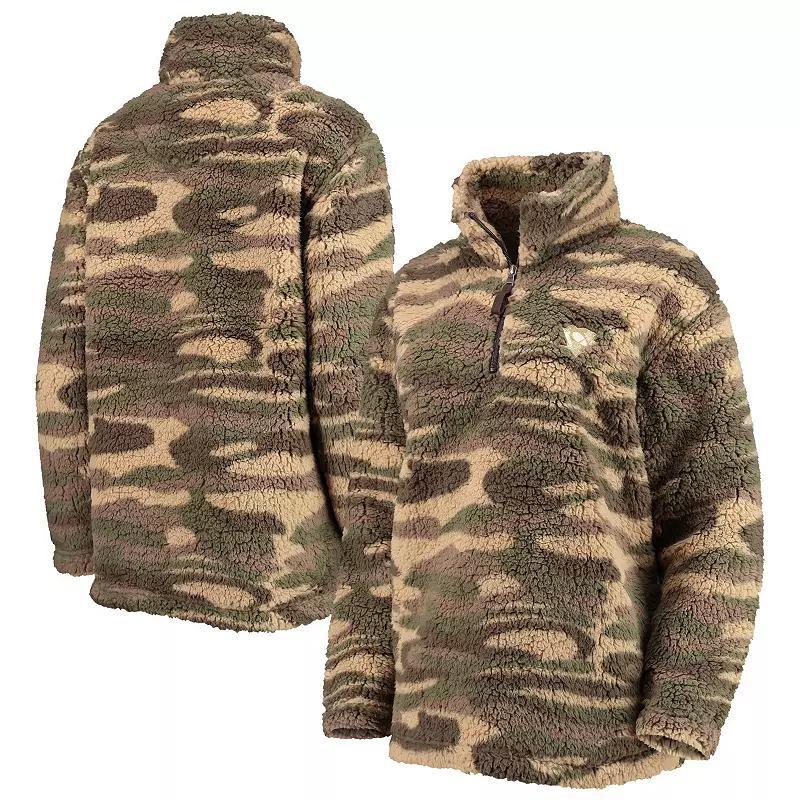 Women's G-III Sports by Carl Banks Camo New York Rangers Sherpa Quarter-Zip Jacket, Size: Large, Ran Green Product Image