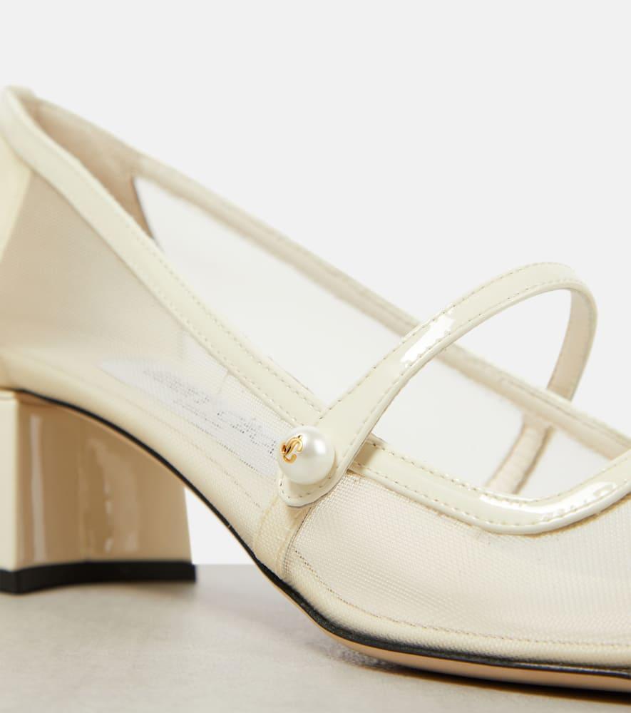 JIMMY CHOO Elisa 45 Leather Pumps In Latte Product Image