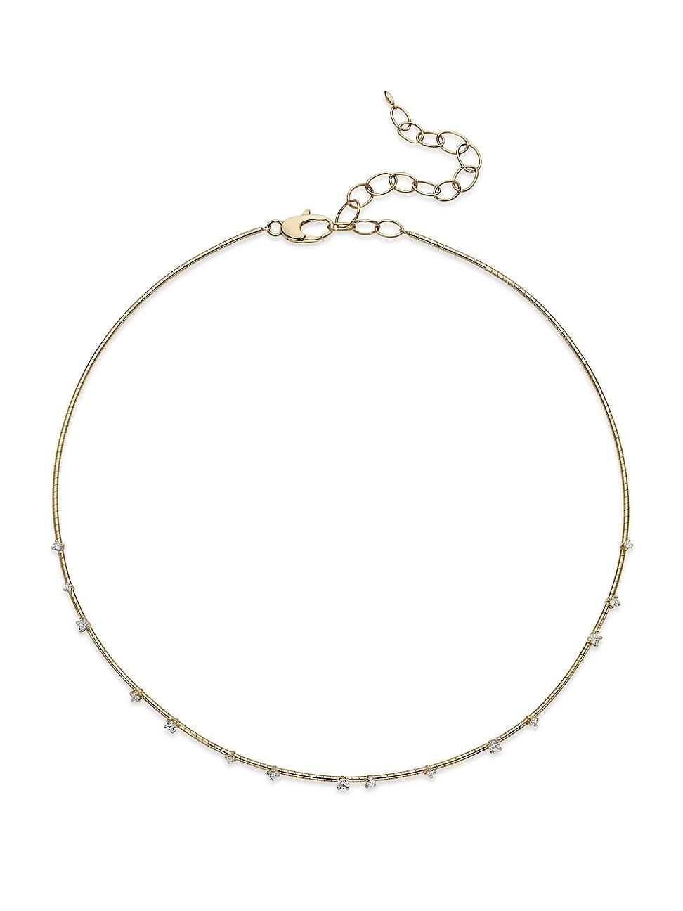 Womens Rugiada Diamanti 18K Yellow Gold, Titanium, & Diamond Necklace Product Image
