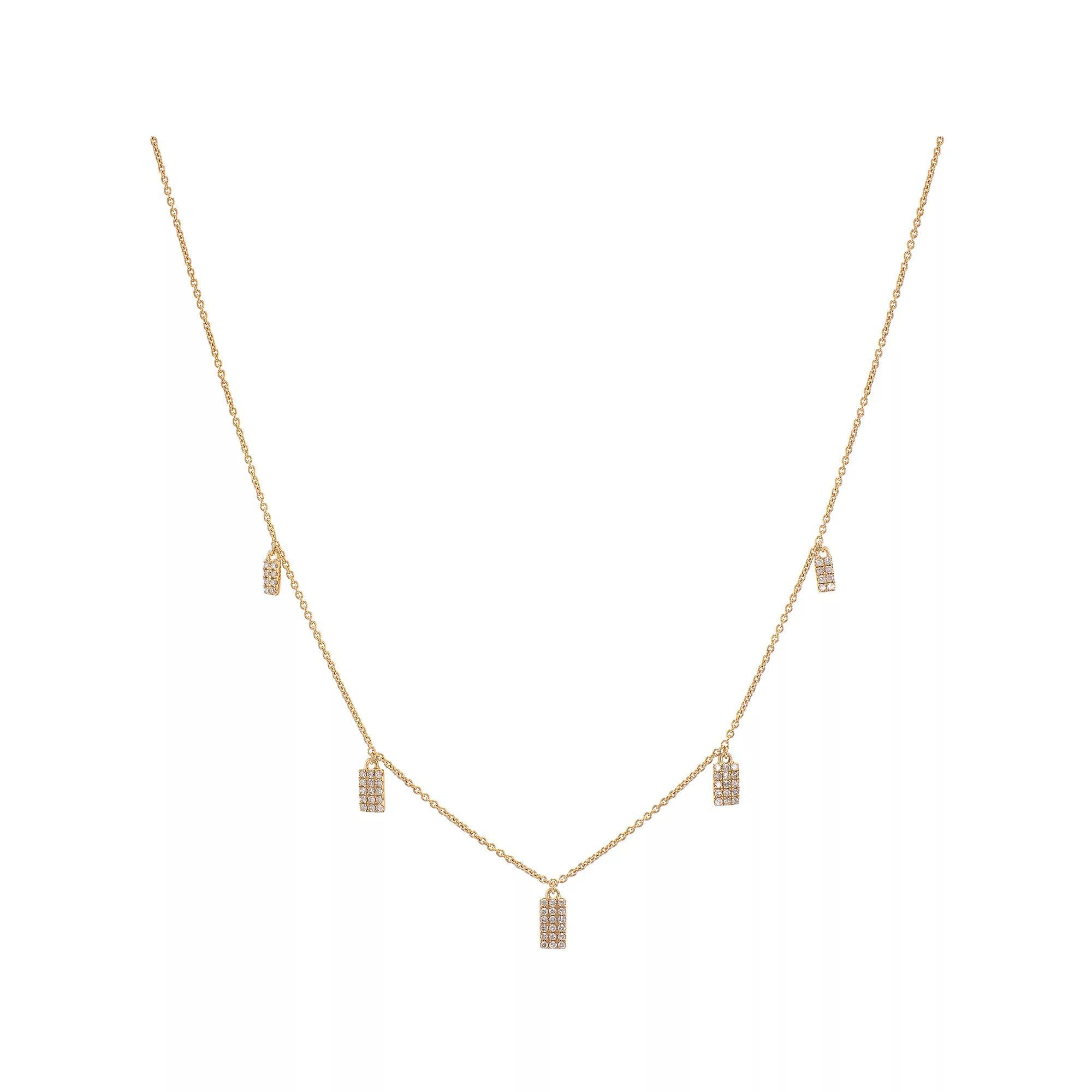 Luxle 14k Gold 1/5 Carat T.W. Diamond Charm Necklace, Women's Product Image