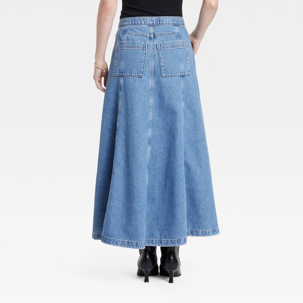 Women's Circle Maxi Skirt - Universal Thread™ Medium Wash 6: High Rise, Relaxed Fit, Pockets, 39.5" Length Product Image