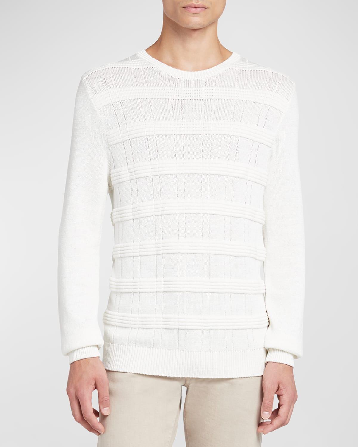 Men's Cotton-Silk Knit Crewneck Sweater Product Image