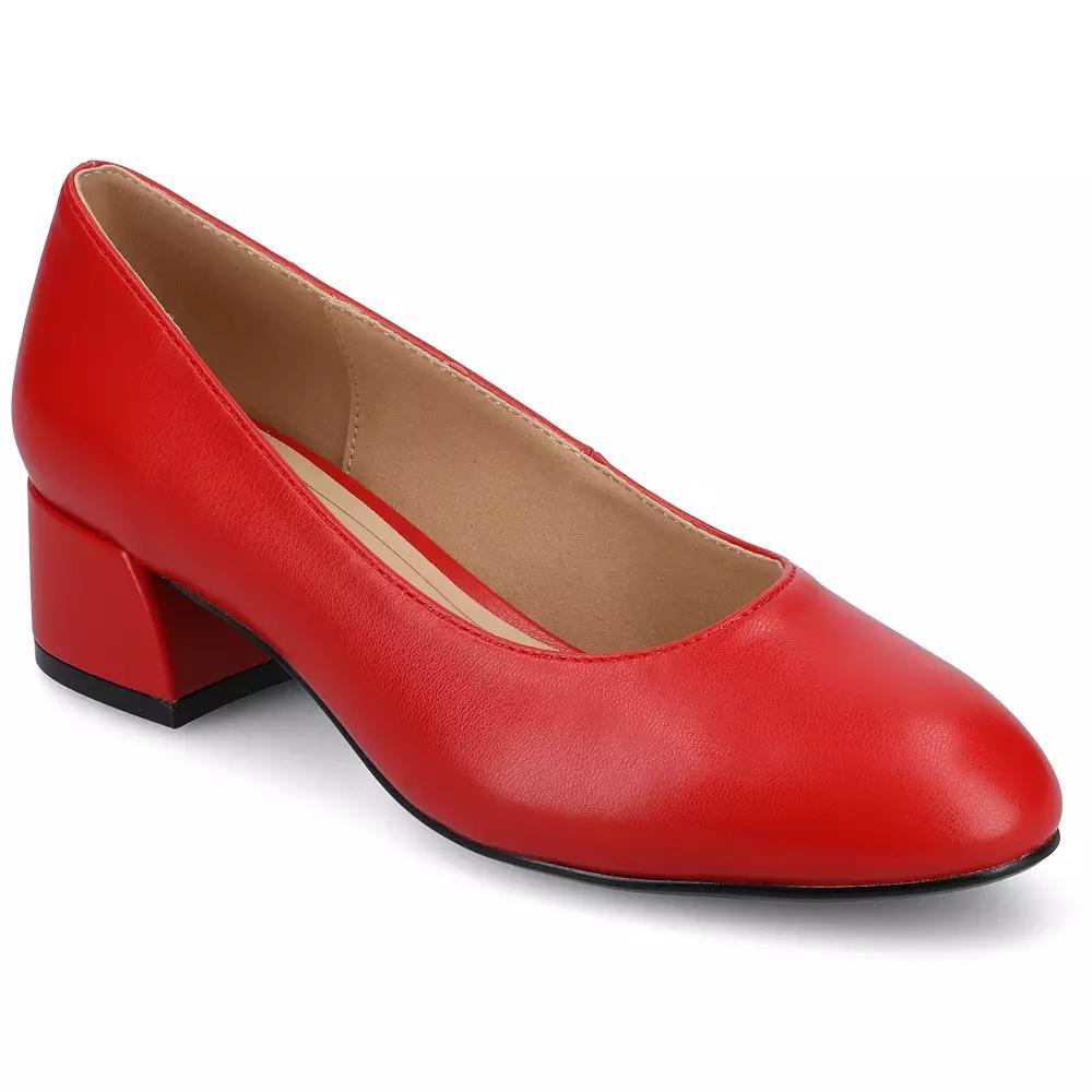 Journee Medium and Wide Width Saarii Womens Slip-On Block Heel Pumps Product Image