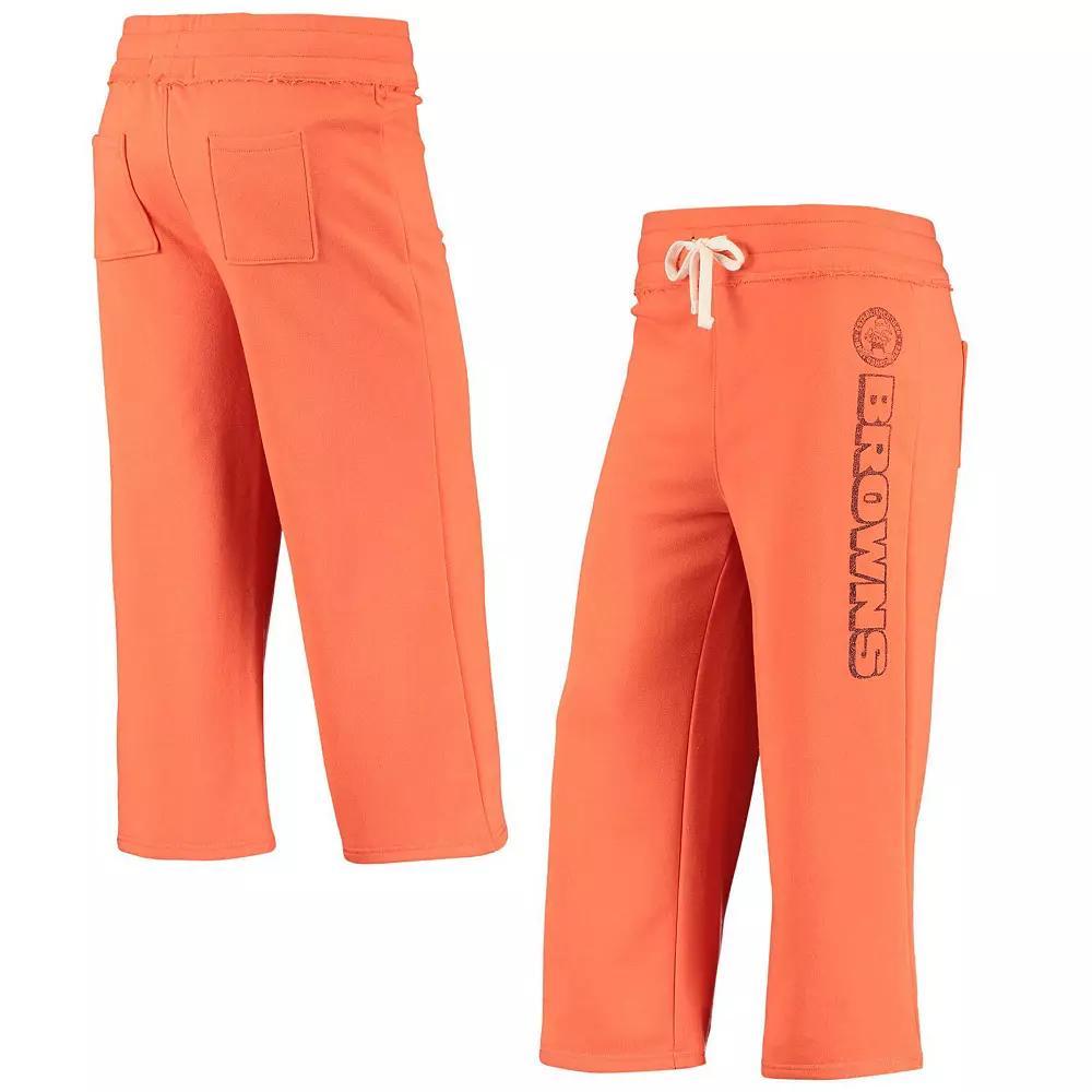 Women's Junk Food Orange Cleveland Browns Cropped Pants, Size: Small Product Image