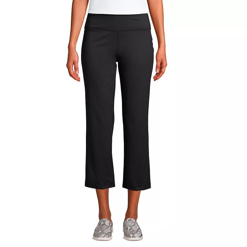 Women's Lands' End UPF 50 Active Capri Yoga Pants, Size: Small, Black Product Image