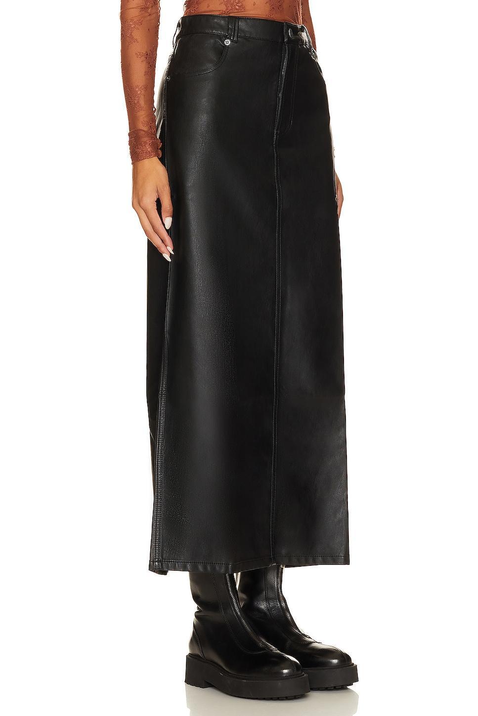 x We The Free City Slicker Faux Leather Maxi Skirt In Black Free People Product Image