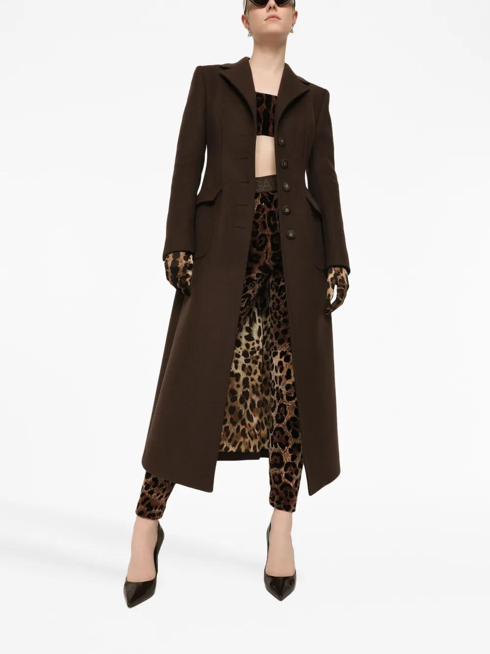leopard-print jacquard leggings Product Image