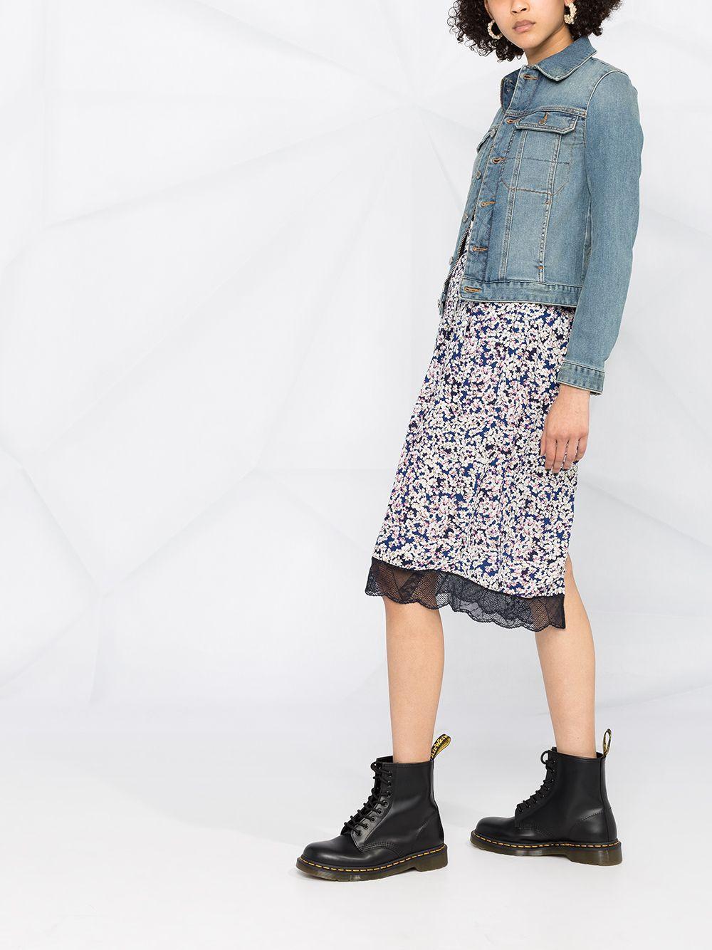 button-front denim jacket Product Image