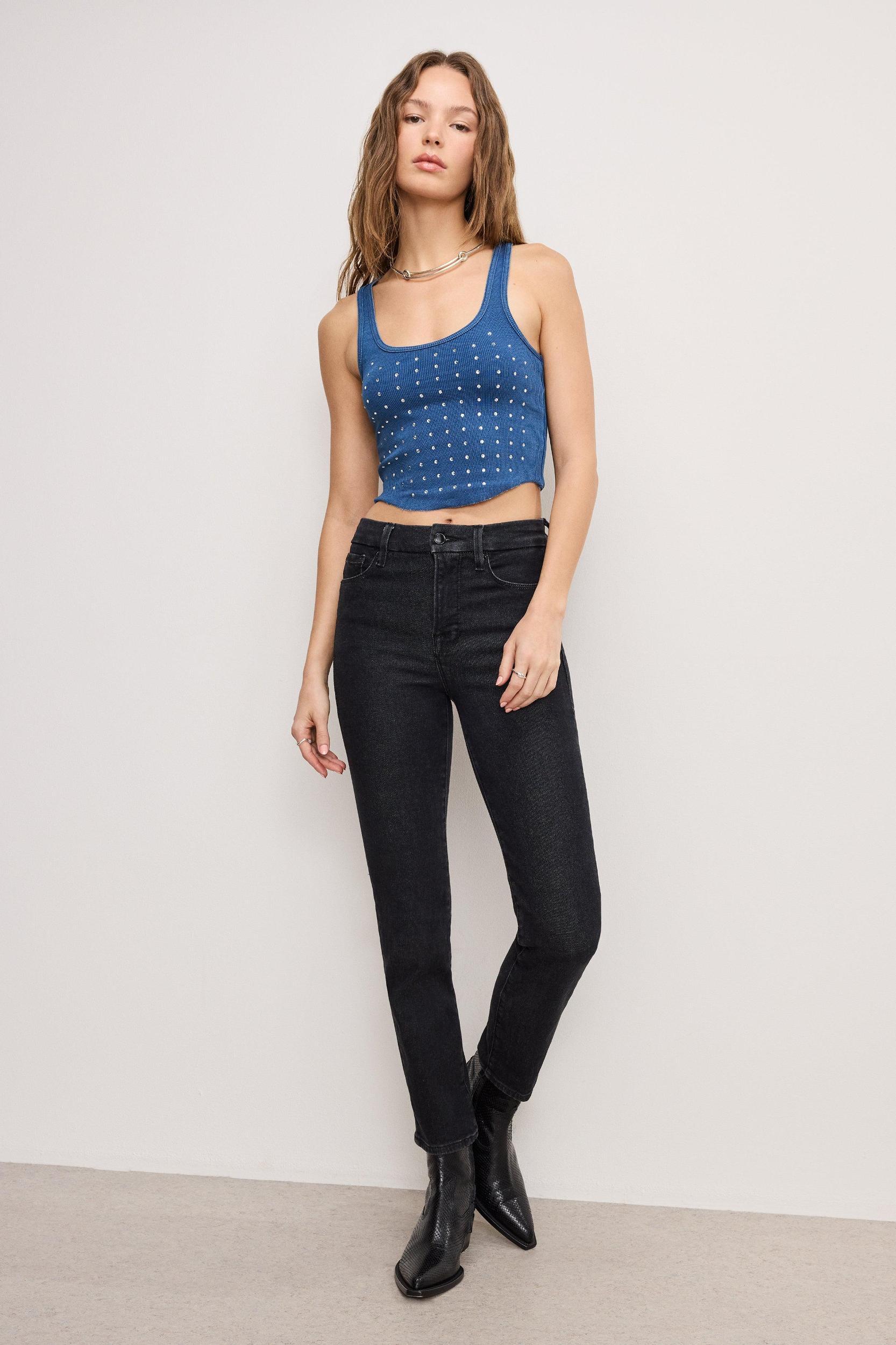 CRYSTAL RACERBACK TANK TOP | INDIGO900 Product Image
