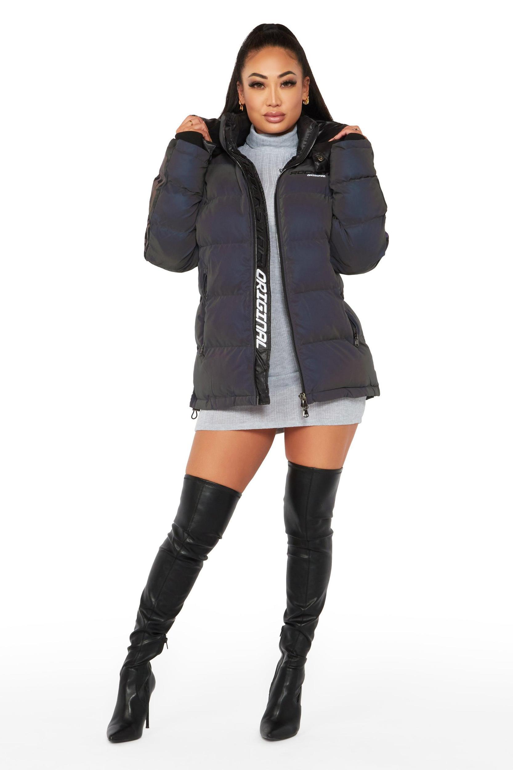 Nikita Reflective Black Long Puffer Jacket Female Product Image