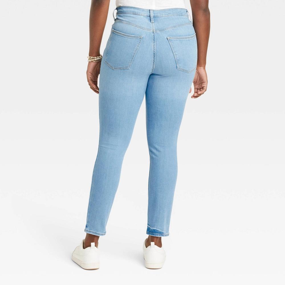 Women's High-Rise Skinny Jeans - Universal Thread™ Black Wash 12 Short: Midweight , Ankle Length Product Image