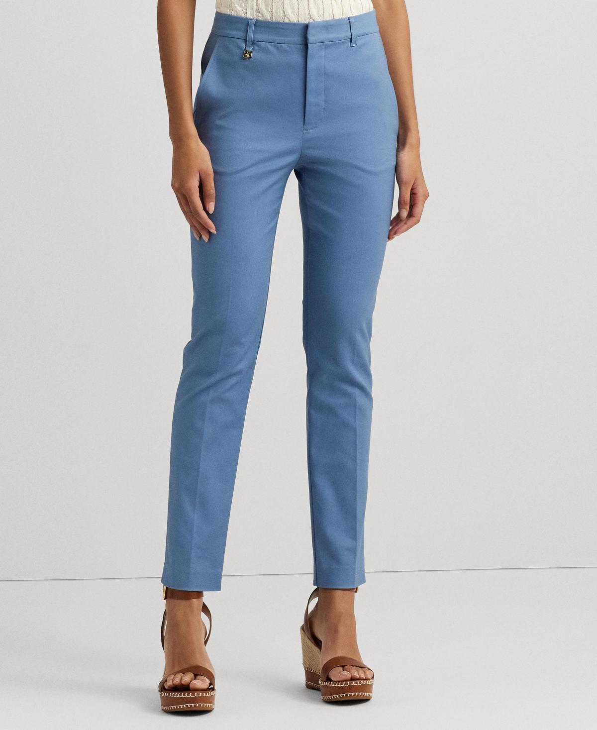 Lauren Ralph Lauren Double-Faced Stretch Cotton Pant, Regular & Petites Product Image